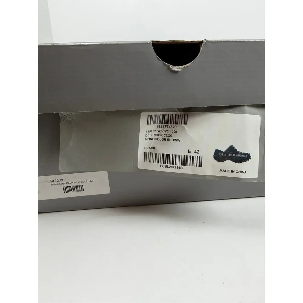 Size 9.5US - Balenciaga Defender Rubber Clog